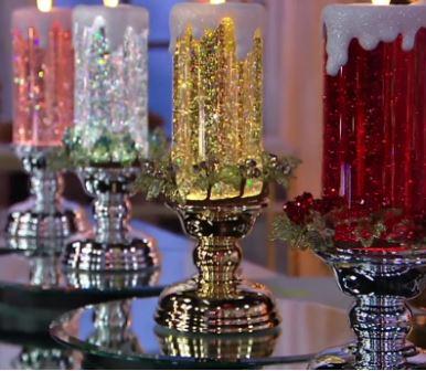 Magical Colour Electronic LED Waterproof Candle With Glitter