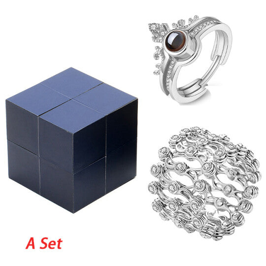 (Best Seller: A FULL SET) Creative Ring, Bracelet And Puzzle Jewelry Box