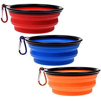 Portable Folding Feeding silicine Bowl