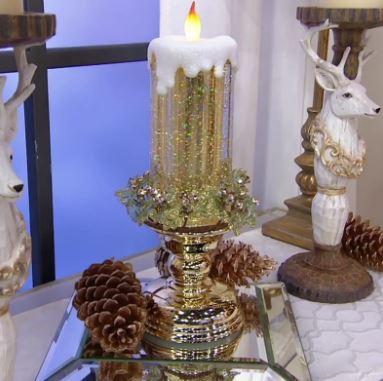 Magical Colour Electronic LED Waterproof Candle With Glitter