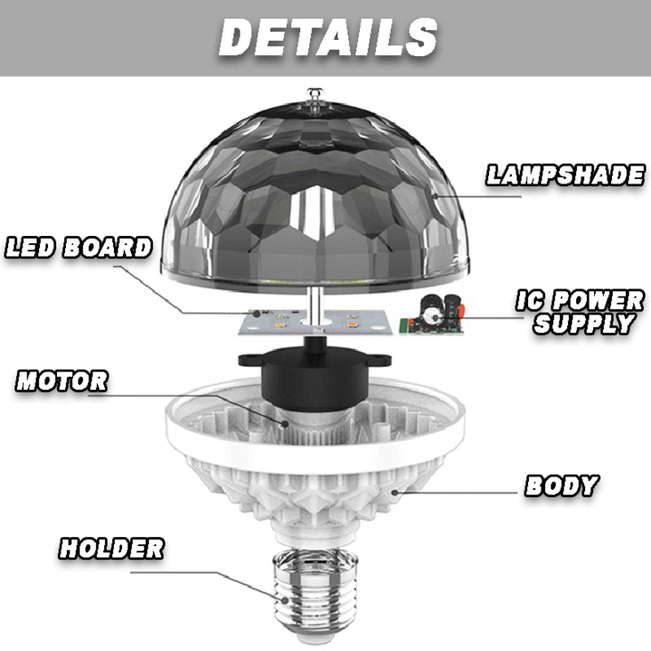 Instant Disco - The portable screw-in disco ball