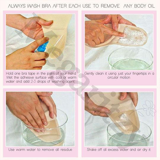 Washing agent for invisible bra