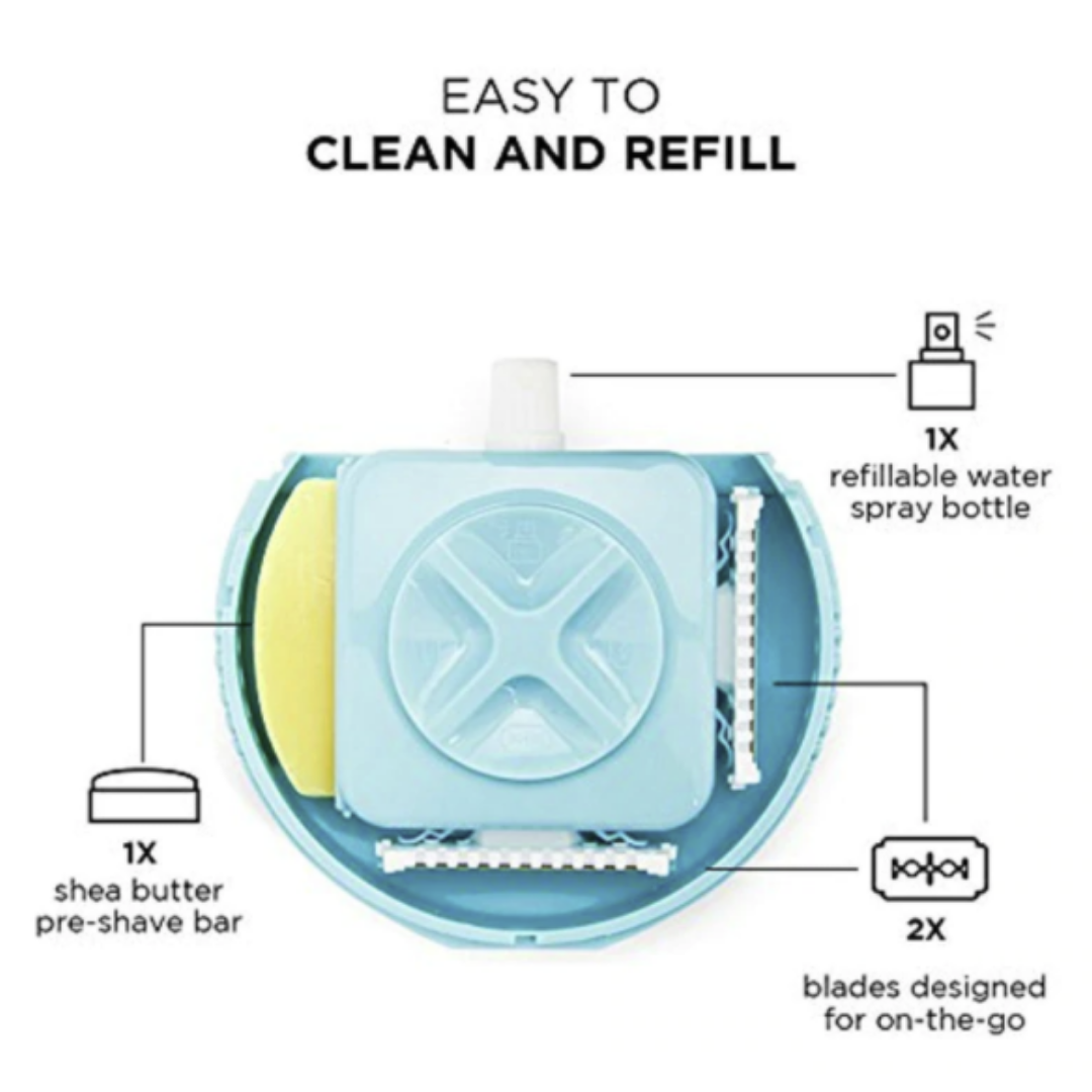 All in one portable razor