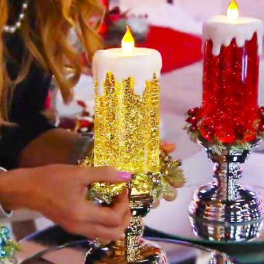 Magical Colour Electronic LED Waterproof Candle With Glitter