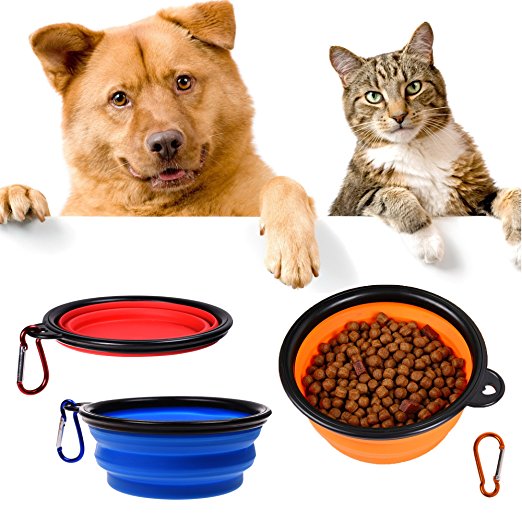 Portable Folding Feeding silicine Bowl