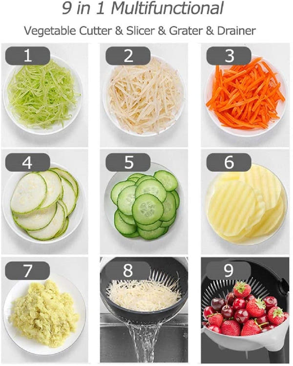 🔥NEW SALE 50% OFF🔥 9 in 1 Multifunctional Super Veggie Bowl