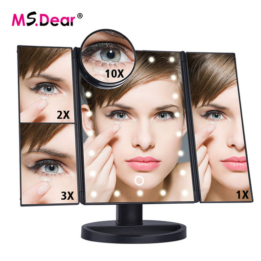 NEW 22 LEDs Folding Cosmetic Mirror